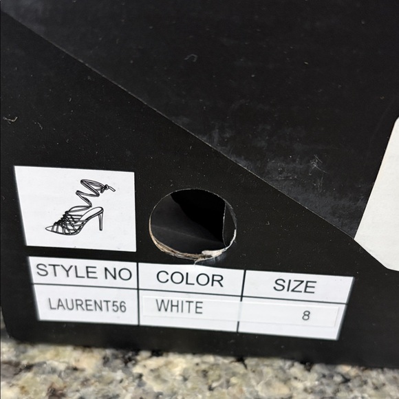 Fashion Nova Elegant White Lace-Up Heels - Picture 2 of 10